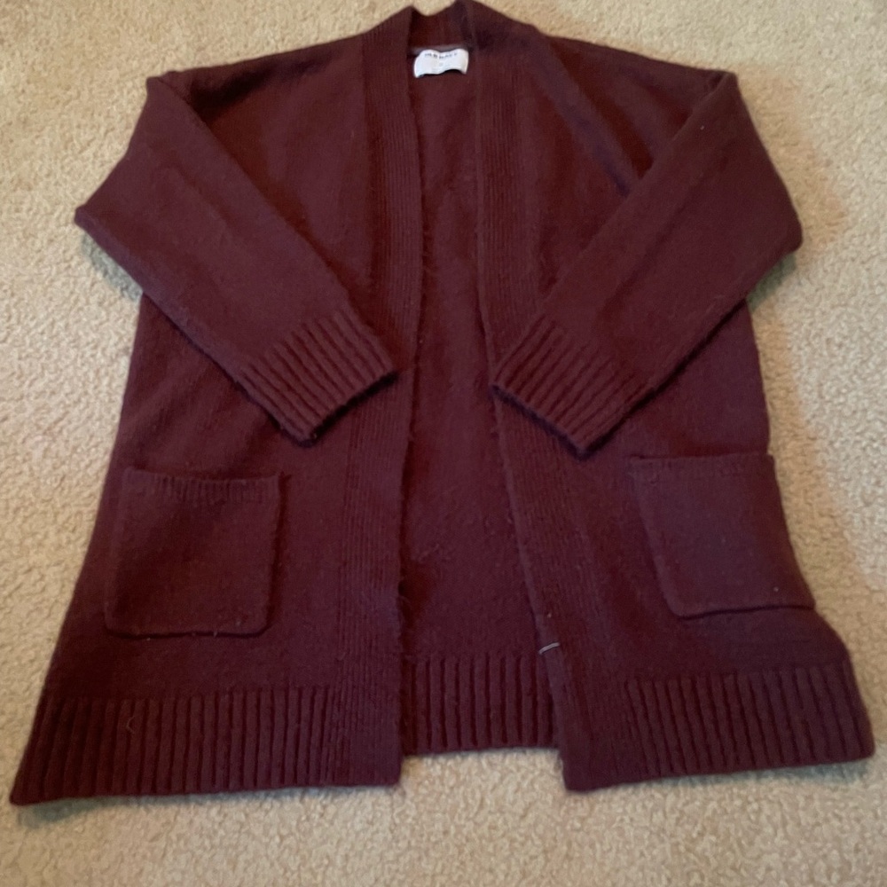 Old Navy Maroon Knit Cardigan